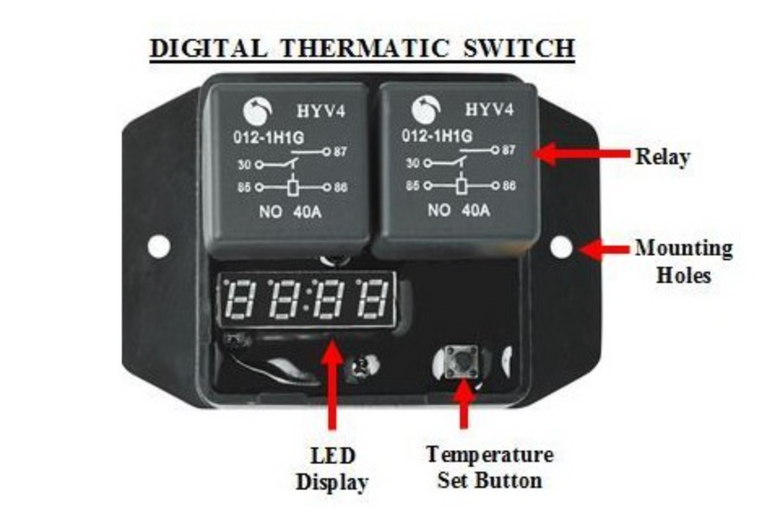 Davies Craig Thermatic Fan Switch #0445 With 1/4" NPT Thermal Sensor Kit
