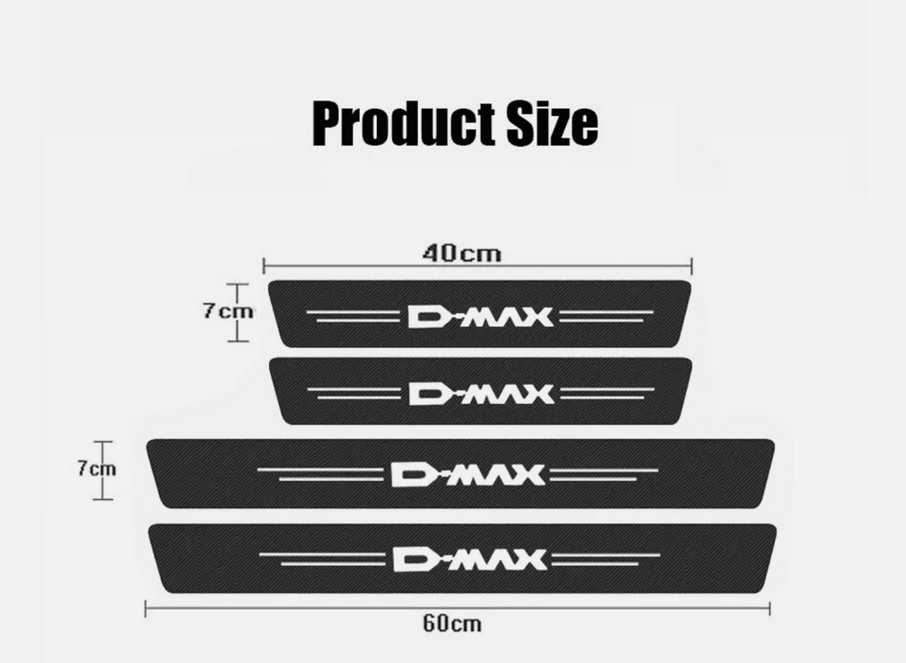ISUZU D-MAX DMAX Door Sill Protector Strips