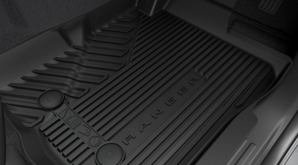 Genuine Ford Next-Gen Ranger All Weather Floor Mat Set Front & Rear 2022 - Onwards