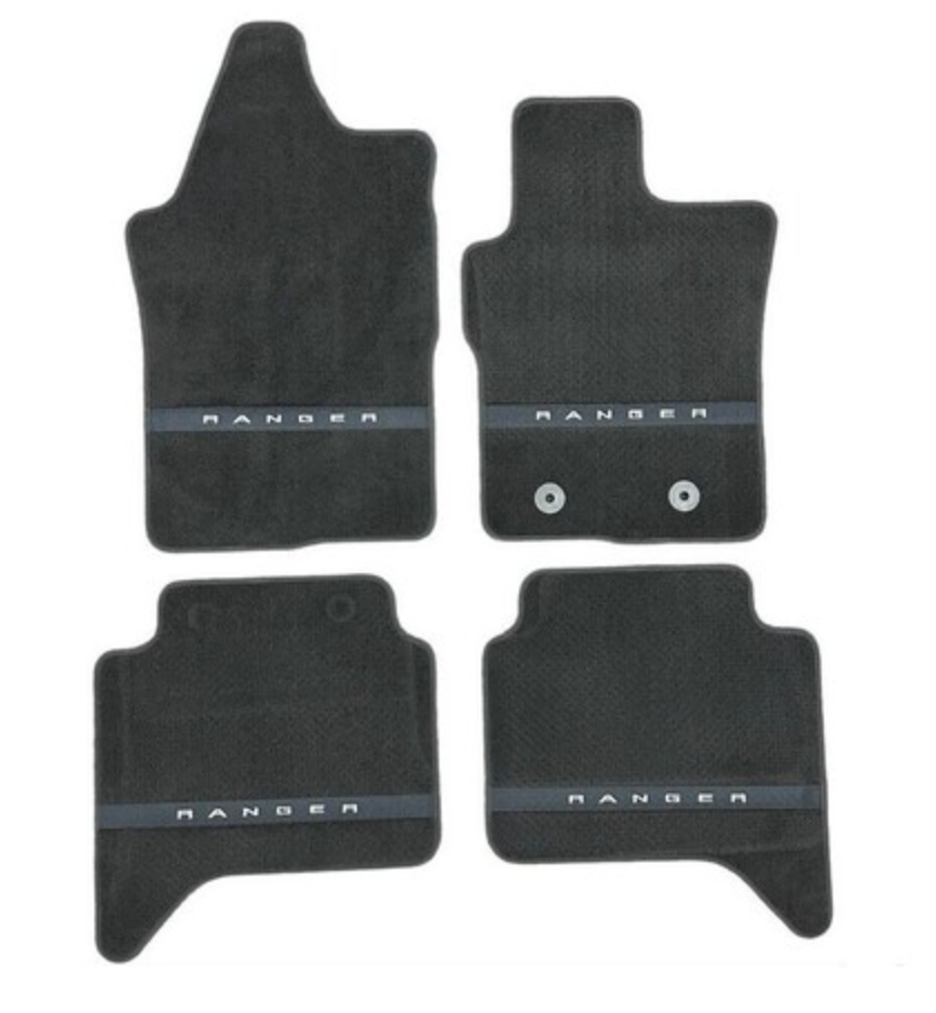 Genuine Ford Next-Gen Ranger Premium Carpet Mat Front & Rear Set 2022 - Onwards