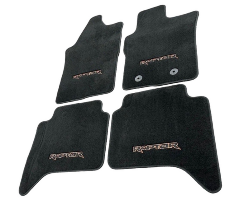 Genuine Ford Next-Gen Ranger Raptor Premium Carpet Floor Mat Set Front & Rear