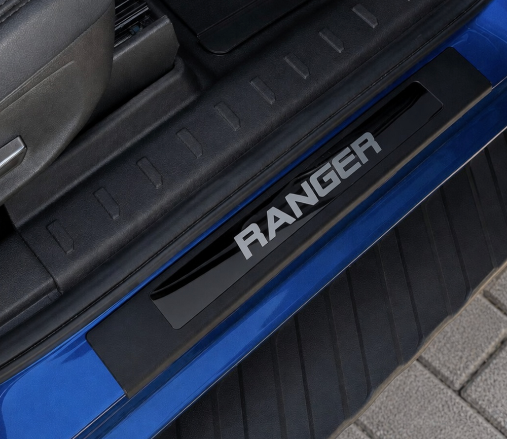 Ford Ranger 2022 - 2026 Scuff Plate Door Sill Protector Mirrored