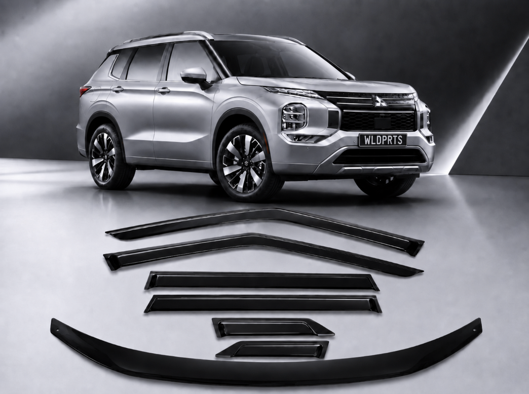 Premium Mitsubishi Outlander 2021-2025 Full Bonnet Protector & Weather Shields Combo