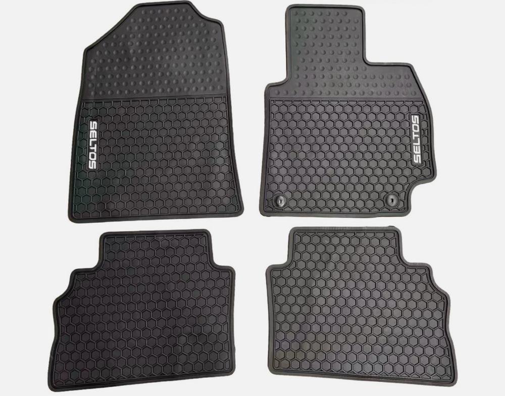 Kia Seltos Rubber Waterproof Car Floor Mats NX4 2023 - Current 2026