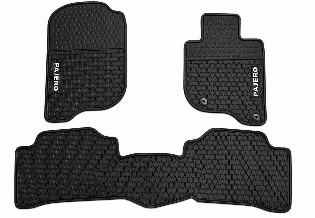 MITSUBISHI PAJERO SPORT GLX GLS VRX 2016 - 2025 Rubber Waterproof Car Floor Mats