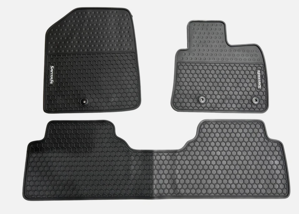 Hyundai Santa Fe TM 2018 - 2024 Weatherproof Rubber Floor Mats
