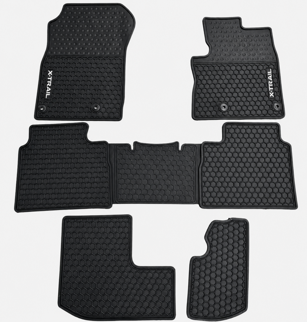 Nissan XTRAIL X-TRAIL T33 2023 - 2026 3 Rows Weatherproof Rubber Floor Mats Full Set