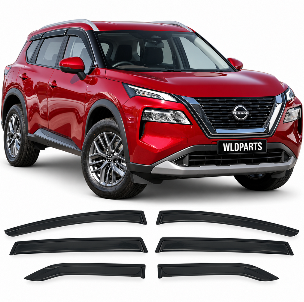 Complete Nissan X-Trail T33 2022 - 2026 Window Visor Weathershields Weather Shields 6 Pieces