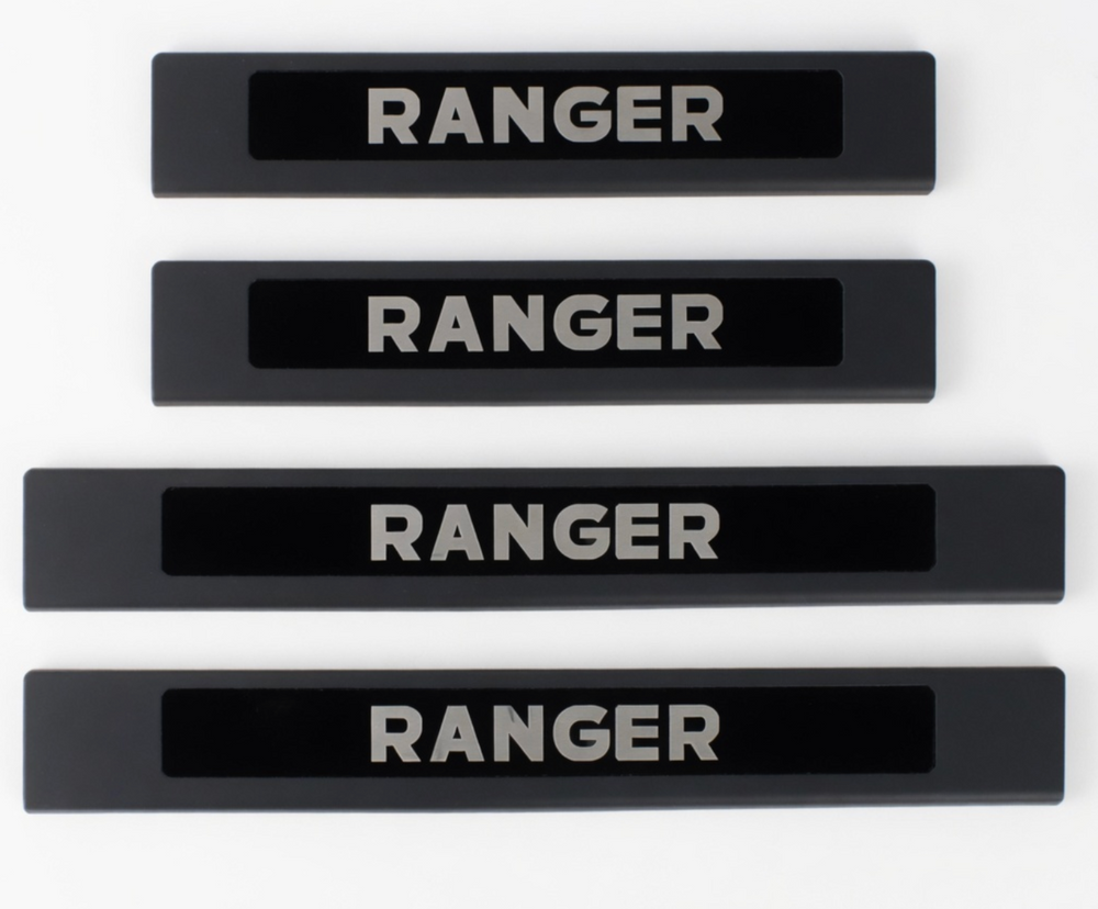 Ford Ranger 2022 - 2026 Scuff Plate Door Sill Protector Mirrored