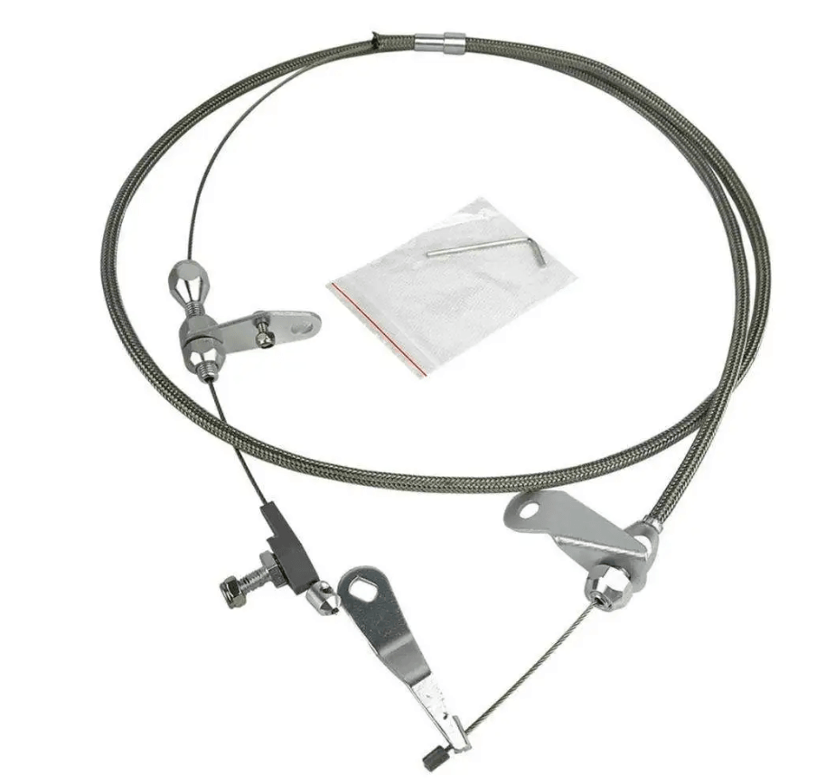 Ford C4 Transmission Kickdown Cable Stainless Braided Wild Auto Parts