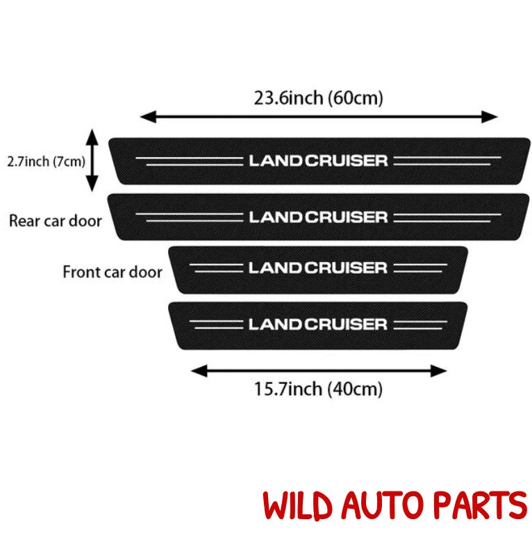 Toyota Landcruiser Door Sill Protector Strips Scuff Plates - Wild Auto Parts
