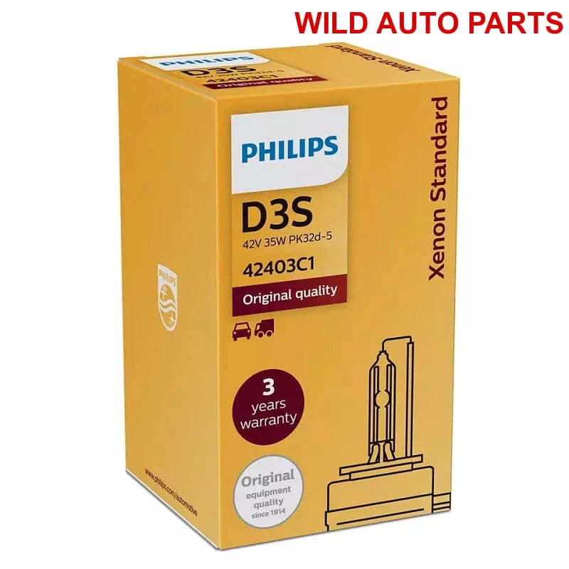 Philips D3S HID 42403C1 35W Xenon Standard Head Lamp 4200K Bright White Light