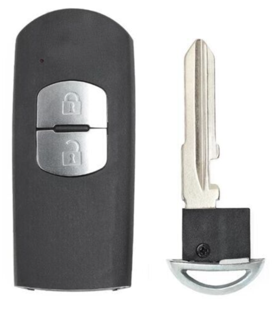 thumbnail image 2 of 2-Button Folding Key Shell Replacement For Mazda 3 5 6 CX-5 CX-7 CX-9 RX-8 2 of 13