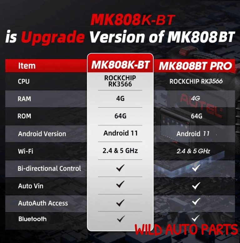 Autel MaxiCOM MK808KBT PRO OBD2 Scanner Automotivo Car Diagnostic Scan Tool