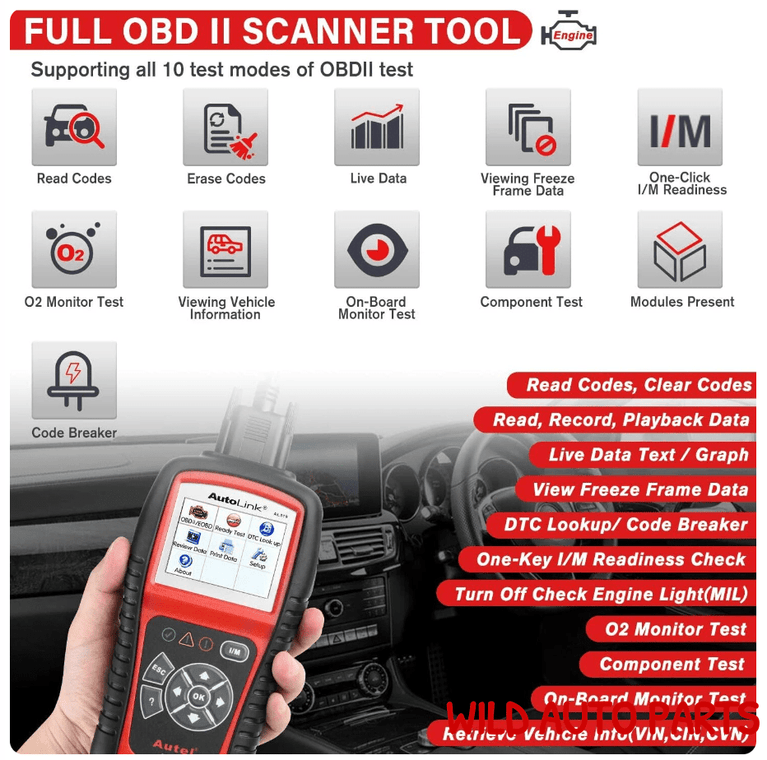 Autel AutoLink AL519 Diagnostic Tool Auto Code Reader OBDII Scan Tool