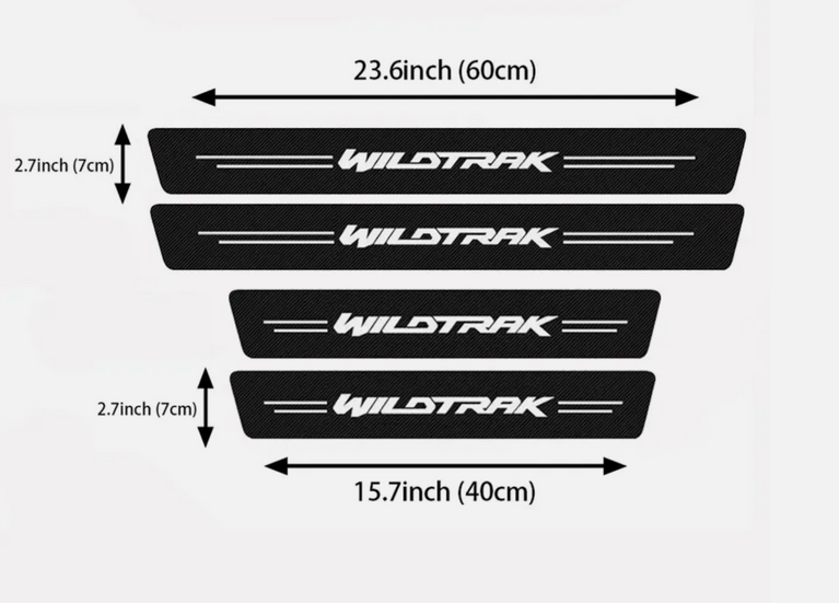 Ford Ranger & Everest Wildtrak Door Sill Scuff Protector Strips 2005 - 2025