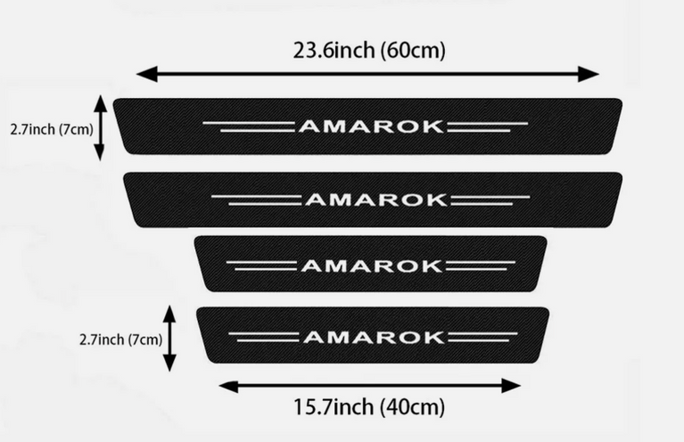 VW Volkswagen Amarok Door Sill Scuff Protector Plates 2010 - 2025
