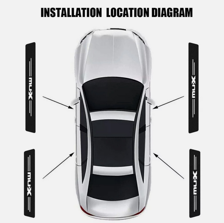 ISUZU MU-X MUX Door Sill Protector Strips