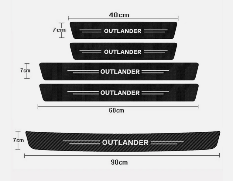 Mitsubishi Outlander Door Sill Protectors 2012 - 2026