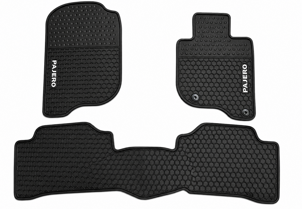 MITSUBISHI PAJERO SPORT GLX GLS VRX 2016 - 2025 Rubber Waterproof Car Floor Mats