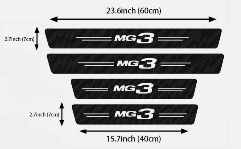 MG 3 Door 2011 - 2026 Door Sill Protector Strips