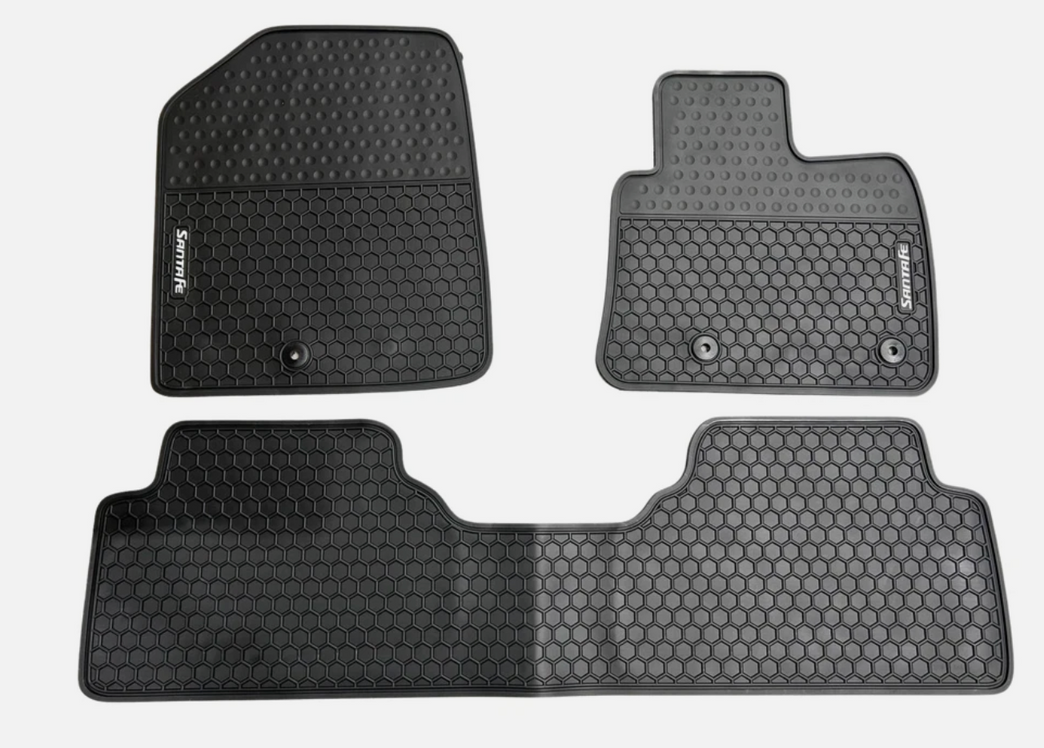 Hyundai Santa Fe TM 2018 - 2024 Weatherproof Rubber Floor Mats