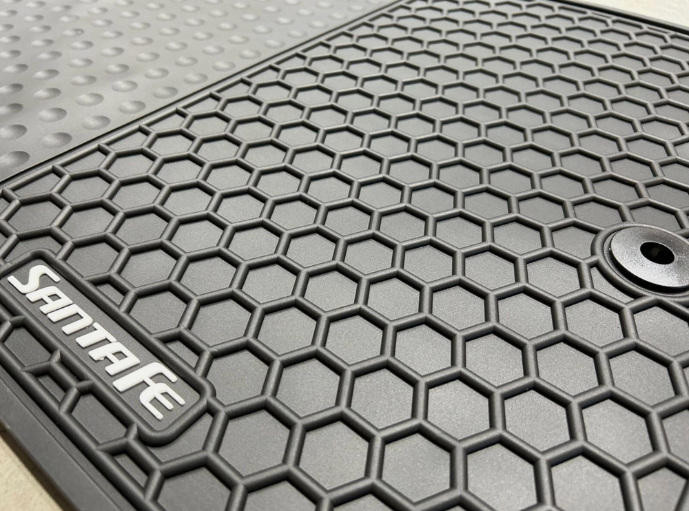 Hyundai Santa Fe TM 2018 - 2024 Weatherproof Rubber Floor Mats