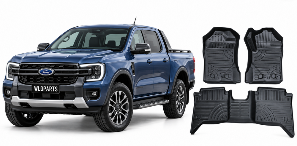 Ford Ranger Next-Gen 2022 - 2026 Dual Cab Heavy Duty Floor Mat Set Waterproof