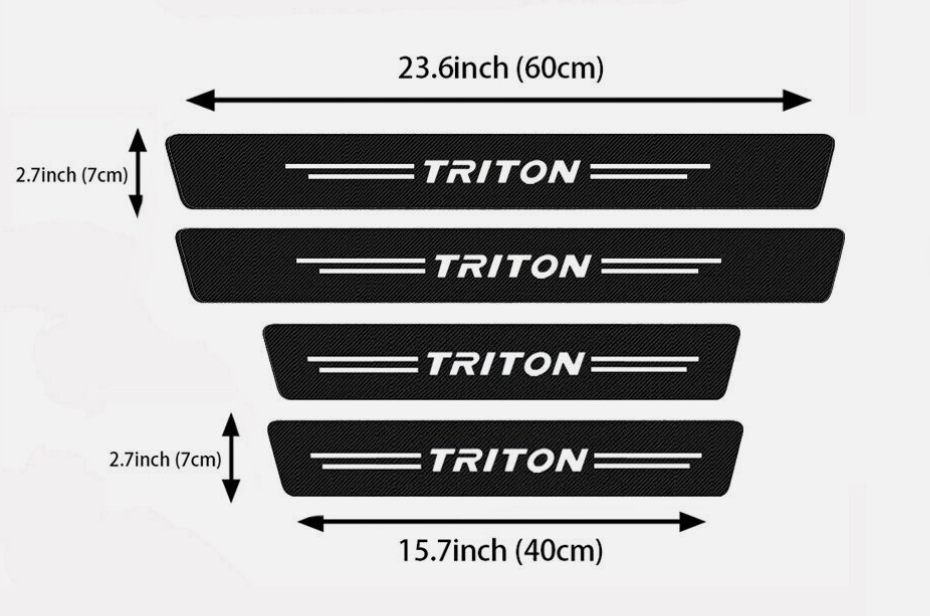 Mitsubishi Triton GLX GLS 2010 - 2025 Door Sill Protectors Scuff Plates