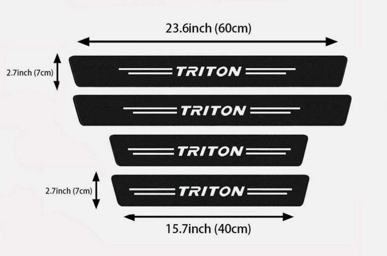 Mitsubishi Triton GLX GLS 2010 - 2025 Door Sill Protectors Scuff Plates