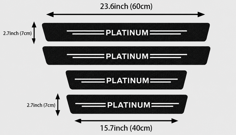 Ford Everest Ranger Platinum Scuff Door Sill Strips 2015 - 2026