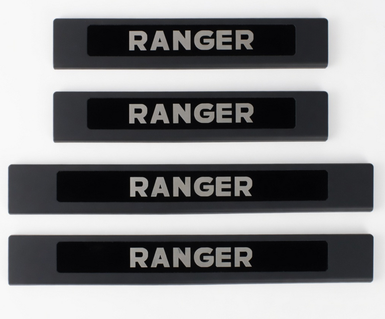 Ford Ranger 2022 - 2026 Scuff Plate Door Sill Protector Mirrored
