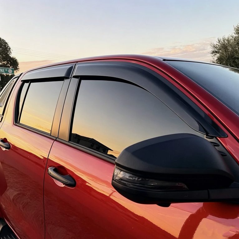 Premium Toyota Hilux 2021-2025 N80 Bonnet Protector & Weather Shields Combo