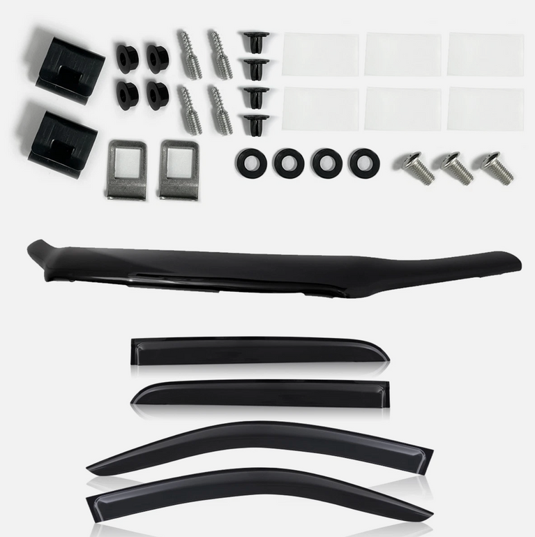 Premium Toyota Hilux 2021-2025 N80 Bonnet Protector & Weather Shields Combo