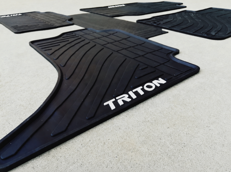 Mitsubishi Triton New 2015 2016 - 2026 Rubber Waterproof Car Floor Mats