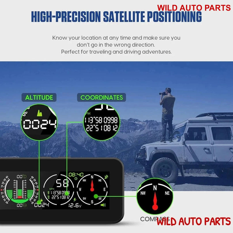 Car Compass Inclinometer Speedometer GPS Meter - Wild Auto Parts