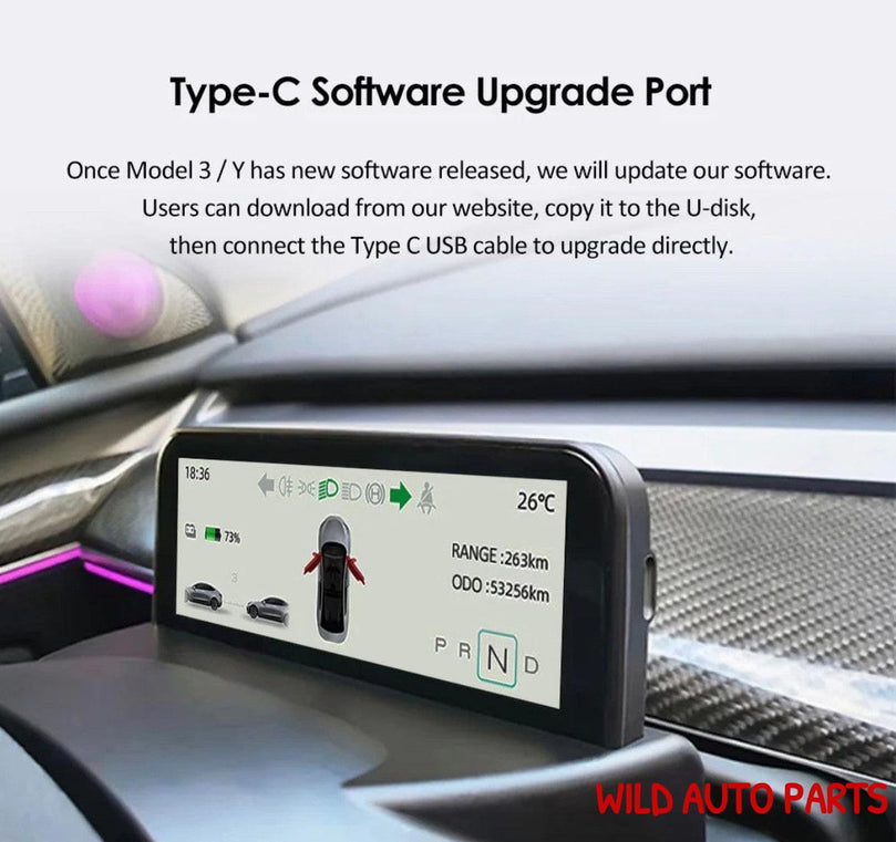 Tesla Heads Up Display HUD Speedometer - Wild Auto Parts