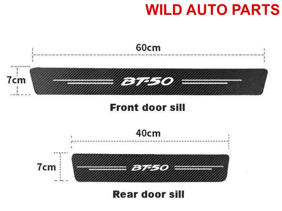 Mazda BT50 Door Sill Protector Scuff Plates - Wild Auto Parts