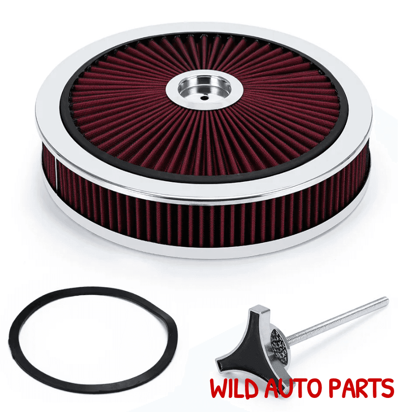 Air Filter Cleaner Assembly 3" Super Flow Washable Ford GMC Chevy - Wild Auto Parts