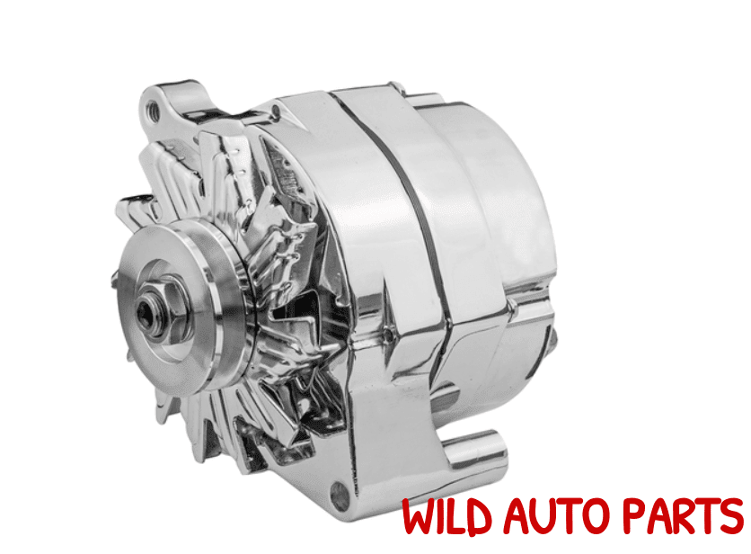 Ford GM Chrysler Alternator, 100 Amp 1-Wire, Internal Regulator, Chrome - Wild Auto Parts