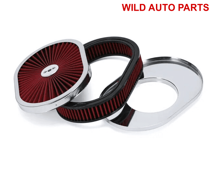 2" Oval Air Cleaner Filter Assembly GMC Chevy Ford Chrysler Dodge - Wild Auto Parts