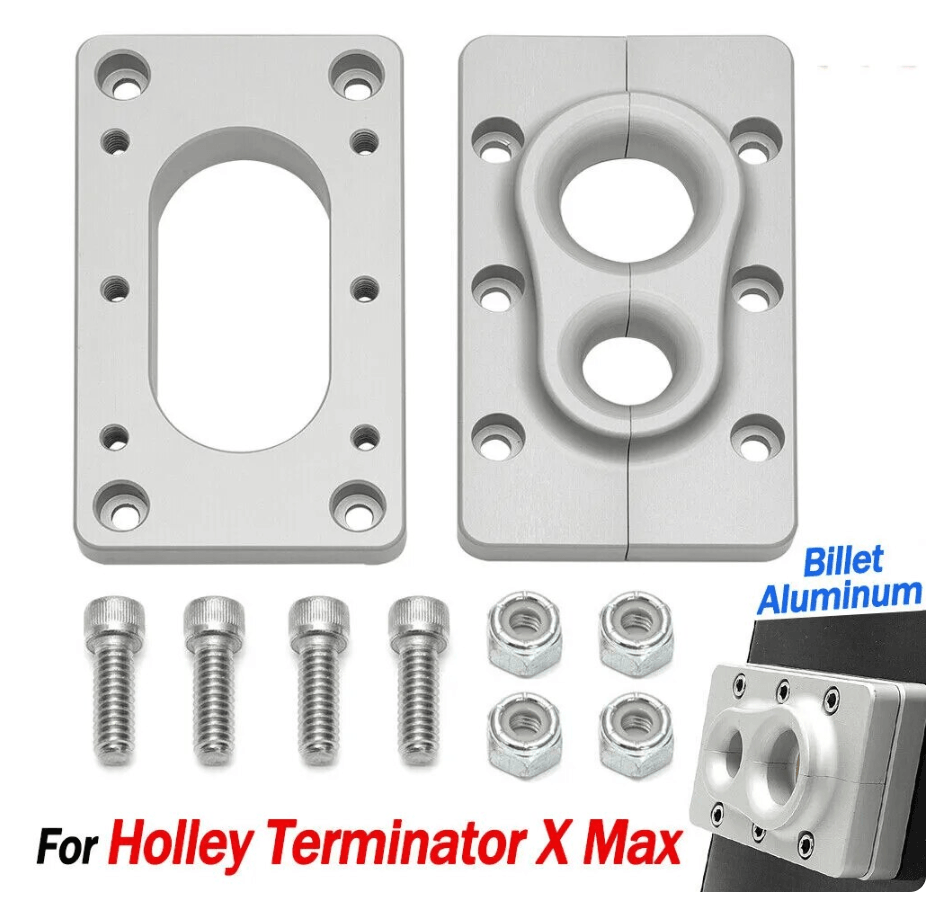 Holley Terminator X Max Billet Firewall Pass Through Raw Bracket Aluminium INUM - Wild Auto Parts