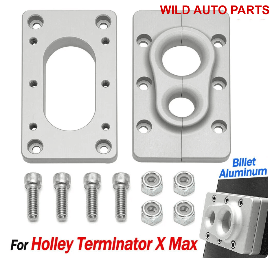 Holley Terminator X Max Billet Firewall Pass Through Raw Bracket Aluminium INUM - Wild Auto Parts