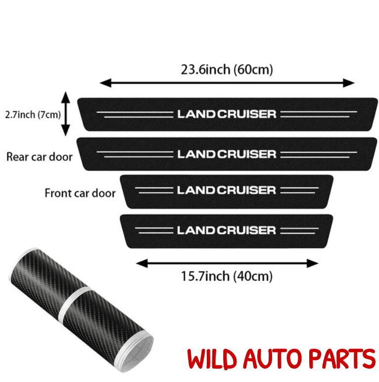 Toyota Landcruiser Door Sill Protector Strips Scuff Plates - Wild Auto Parts