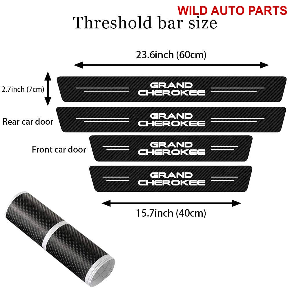 Jeep Grand Cherokee Carbon Fibre Door Sill Scuff Plates - Wild Auto Parts