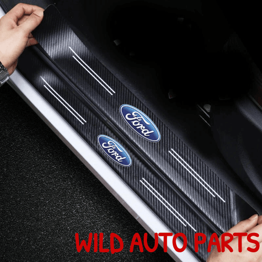 Ford Carbon Protector Sill Scuff Strips for Ranger Everest Fiesta Kuga Falcon - Wild Auto Parts