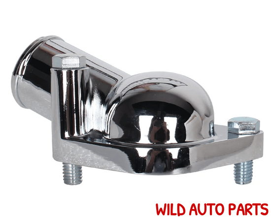 Chevy 350 454 Water Neck Thermostat Housing Chrome - Wild Auto Parts