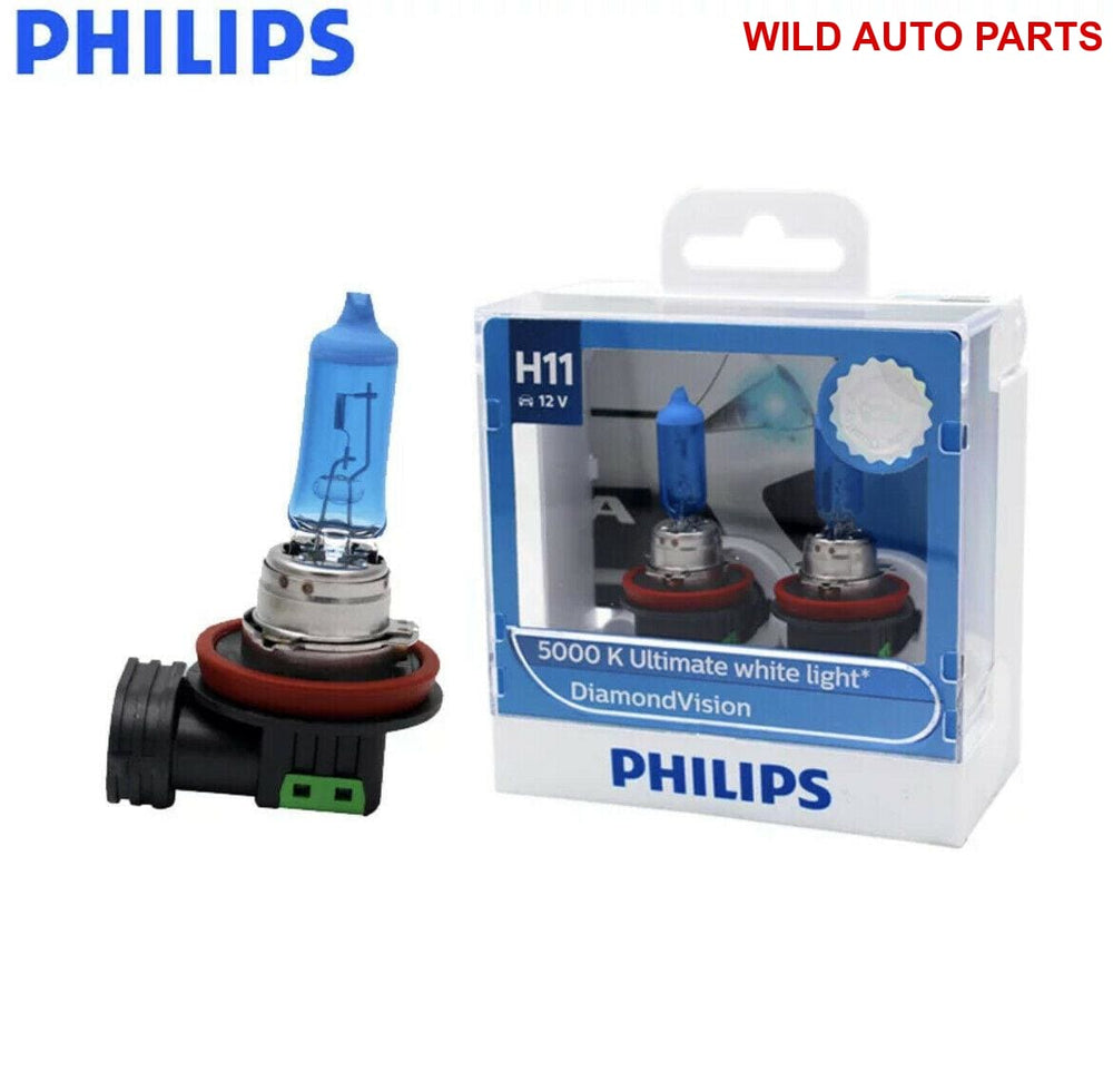 Philips H11 Diamond Vision 5000K Xenon White Halogen Headlight - Wild Auto Parts